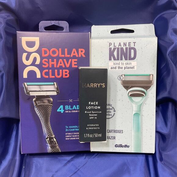 Razors -Dollar Shave Club & Gilette Planet Kind - Picture 1 of 7